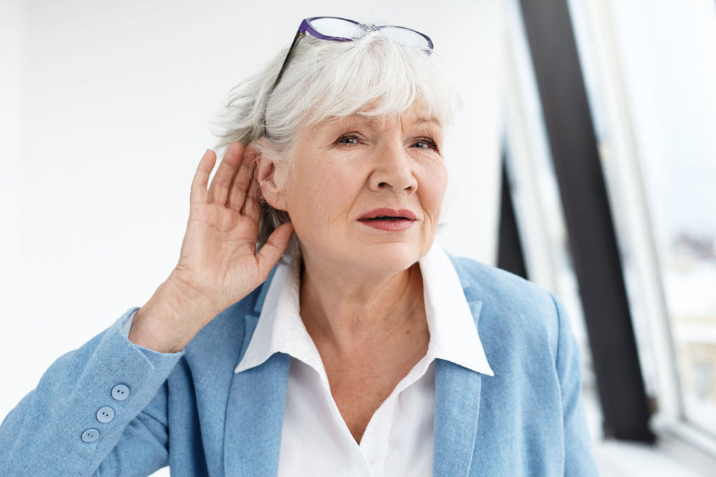 Woman with Hearing Loss